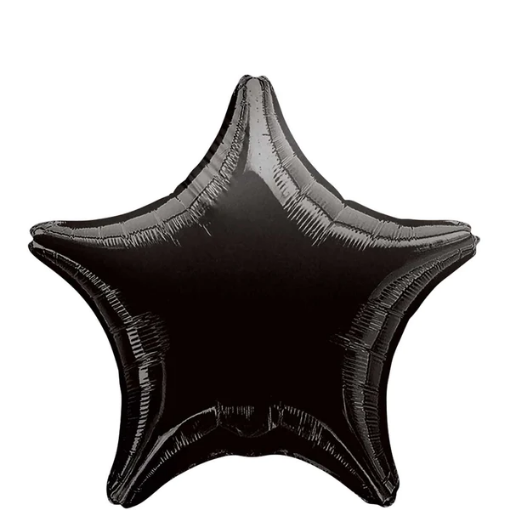 Picture of Black Star Shape Foil Balloon 18 In.