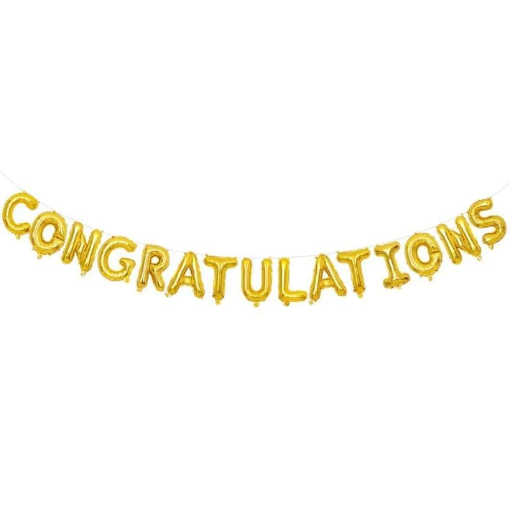 Picture of Golden Congratulations Foil Balloon 