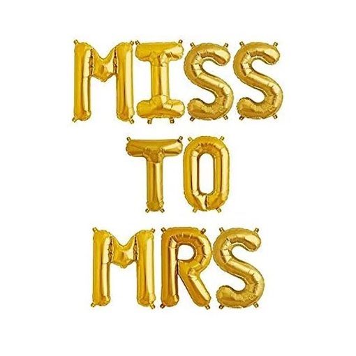 Picture of Golden Miss To Mrs Foil Balloon 