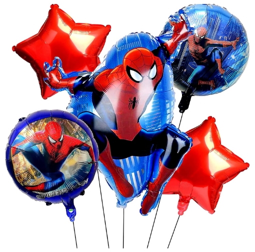 Picture of Spider Man Balloon Bouquet 5 Pcs. Set