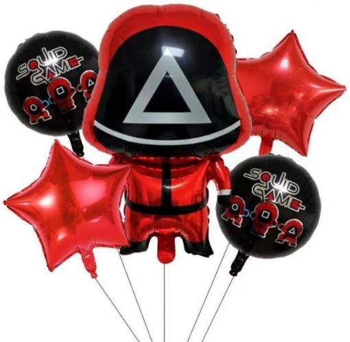 Picture of Squid Game Balloon Bouqet 5 Pcs. Set