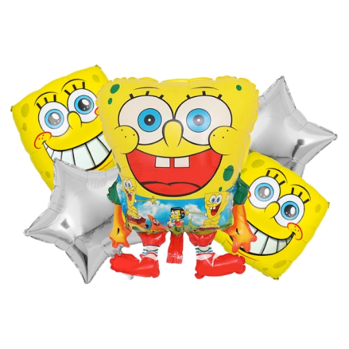 Picture of Sponge Bob Balloon Bouqet 5 Pcs. Set