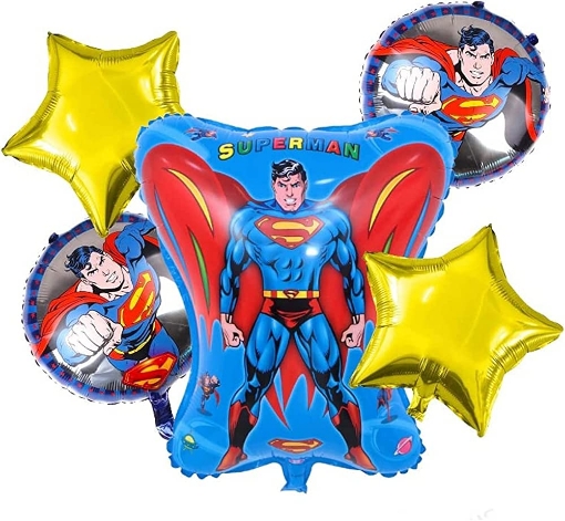 Picture of Superman Balloon Bouquet 5 Pcs. Set