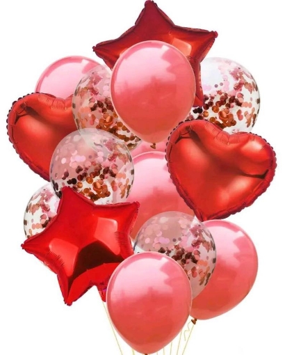 Picture of Apple Red balloons Set 14 Pcs. 