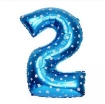 Picture of Blue Stars Number Foil Balloons