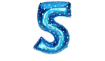 Picture of Blue Stars Number Foil Balloons
