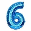 Picture of Blue Stars Number Foil Balloons