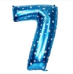 Picture of Blue Stars Number Foil Balloons