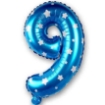 Picture of Blue Stars Number Foil Balloons