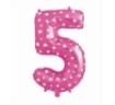Picture of Pink Heart Numbers Balloons