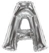 Picture of Silver Letter Shape Foil Balloons 