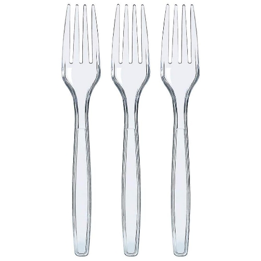 Picture of Clear Plastic Forks 24 pcs