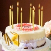Picture of Golden Pencil Candle For Birthday Cakes