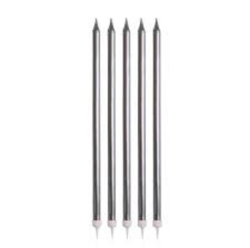 Picture of Silver Pencil Candle For Birthday Cakes