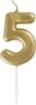 Picture of Golden Mini Number Candle For Birthday Cakes