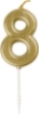 Picture of Golden Mini Number Candle For Birthday Cakes