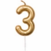 Picture of Golden Mini Number Candle For Birthday Cakes