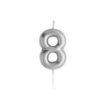 Picture of Silver Mini Number Candle For Birthday Cakes