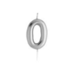 Picture of Silver Mini Number Candle For Birthday Cakes