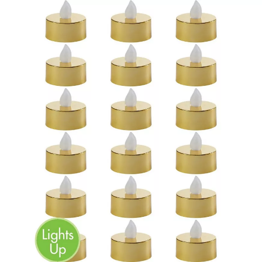 Picture of Metallic Gold Tealight Flameless LED Candle