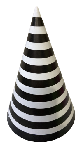 Picture of Black And White Stripes Birthday Caps