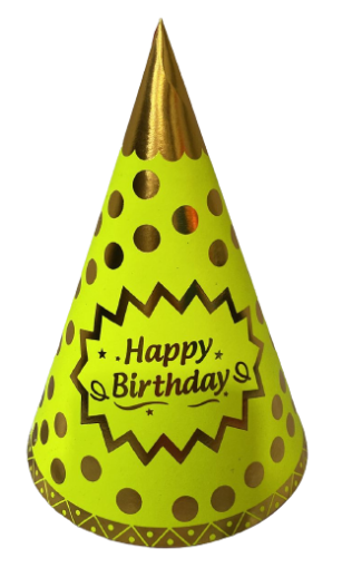Picture of Neon Color Happy Birthday Caps