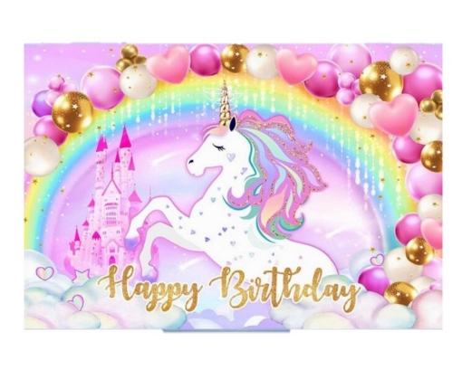 Picture of Unicorn Theme Backdrop