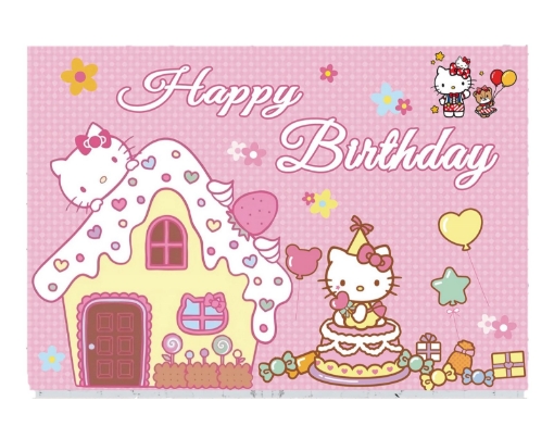 Picture of Hello Kitty Theme Backdrop