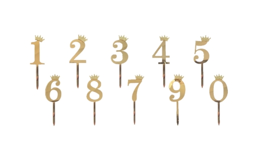 Picture of Golden Numbers Cake Topper