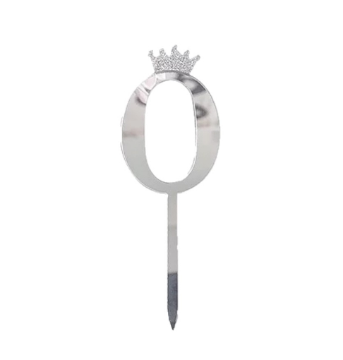 Picture of Silver Numbers Cake Topper