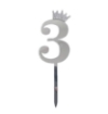 Picture of Silver Numbers Cake Topper