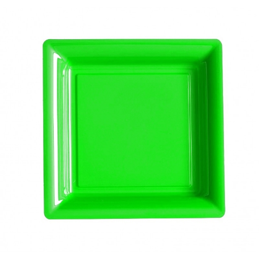 Picture of Square Green Plates 10 Pcs.