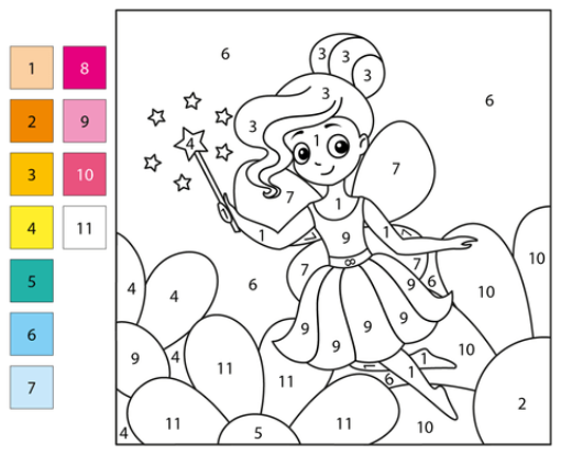 Picture of Fairy Educational Coloring Art 