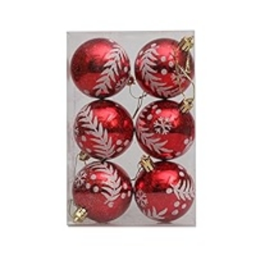 Picture of Festive Red Gloss Bauble Decorations