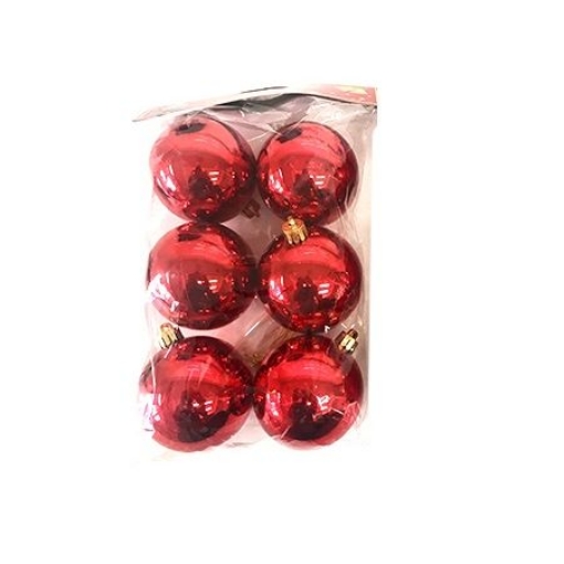 Picture of  Red Christmas Baubles – Pack of 6