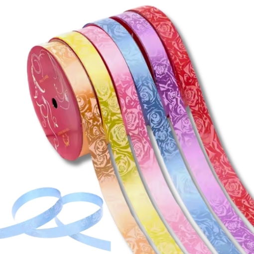 Picture of Floral Embossed Holographic Ribbon