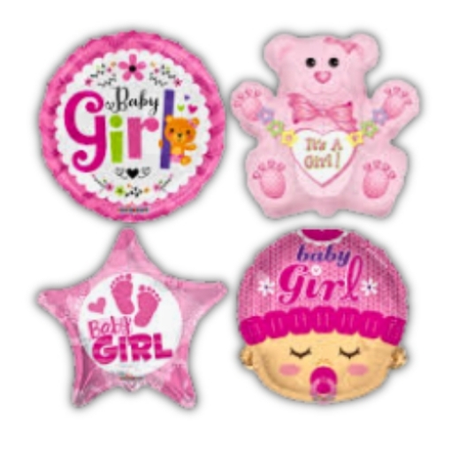 Picture of Elegents Baby Girl Balloon 5pcs