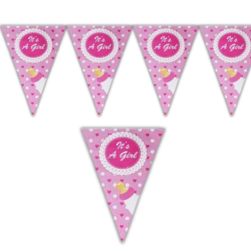 Picture of Its A Girl Flag 10 pcs