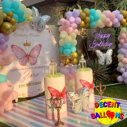 Picture of Butterfly-Themed Birthday Party Setup – Whimsical & Elegant Celebration Decor