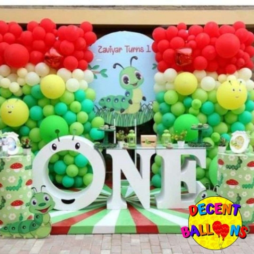 Picture of Vibrant Caterpillar First Birthday Party Decor