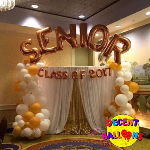 Picture of Golden Senior Class Celebration Decor – Sophisticated & Festive Setup
