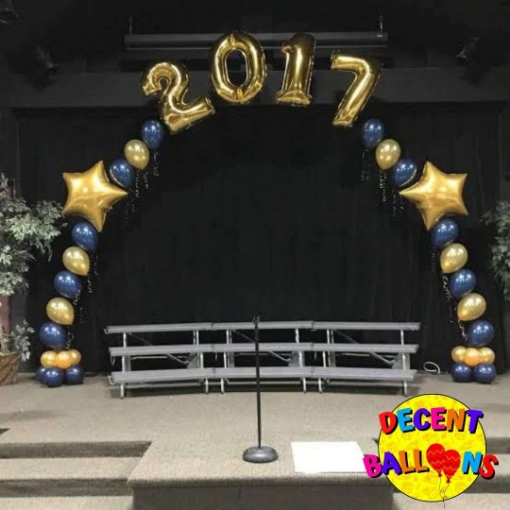 Picture of Golden New Year Themed Celebration Decor – Elegant & Festive Setup