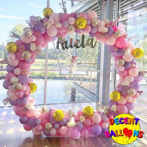 Picture of Elegant Personalized Balloon Arch – Stylish Event Decor