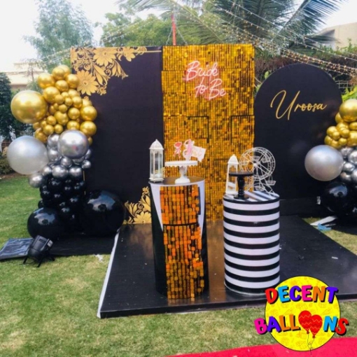 Picture of Shimmering Birthday Party Decoration Setup – Sparkling & Elegant Celebration Decor