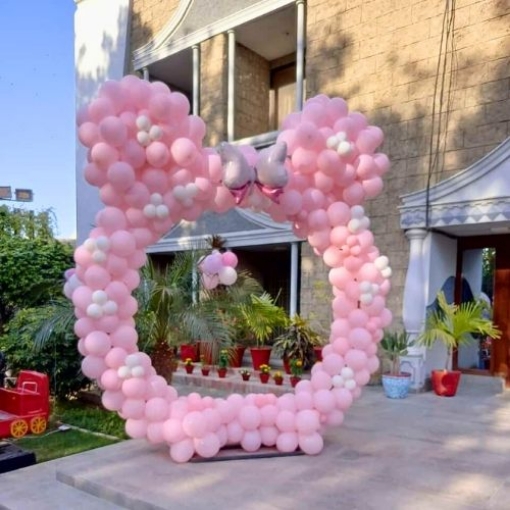 Picture of Bunny Ring Birthday Party Decoration Setup – Whimsical & Adorable Celebration Decor