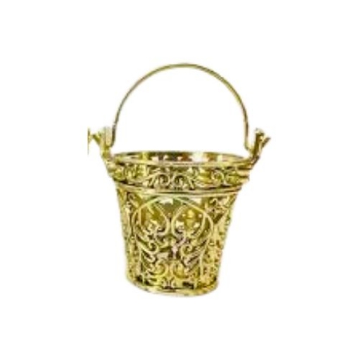 Picture of Golden Decorative Bucket and light
