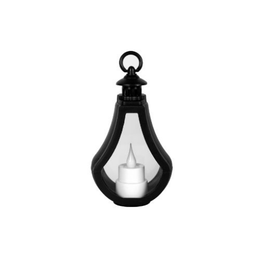 Picture of Black Lantern with LED Candle