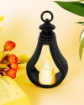 Picture of Black Lantern with LED Candle