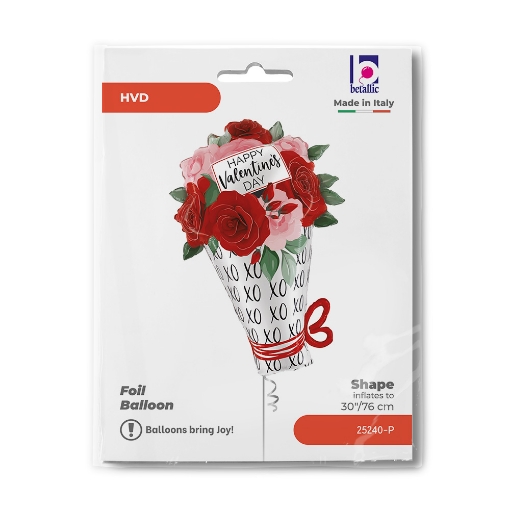 Picture of Happy Valentine's Day Rose Bouquet Foil Balloon