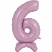 Picture of Number 6 Foil Balloon – Self-Standing Pastel Pink